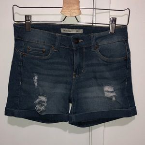 Mid/Dark Wash Jean Shorts Mid Rise Size 26